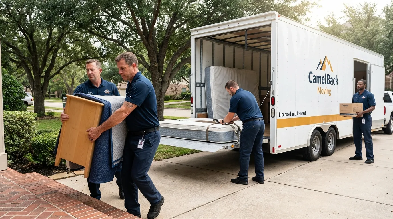 Crew loading residential truck for cross-state move from Ekalaka, MT